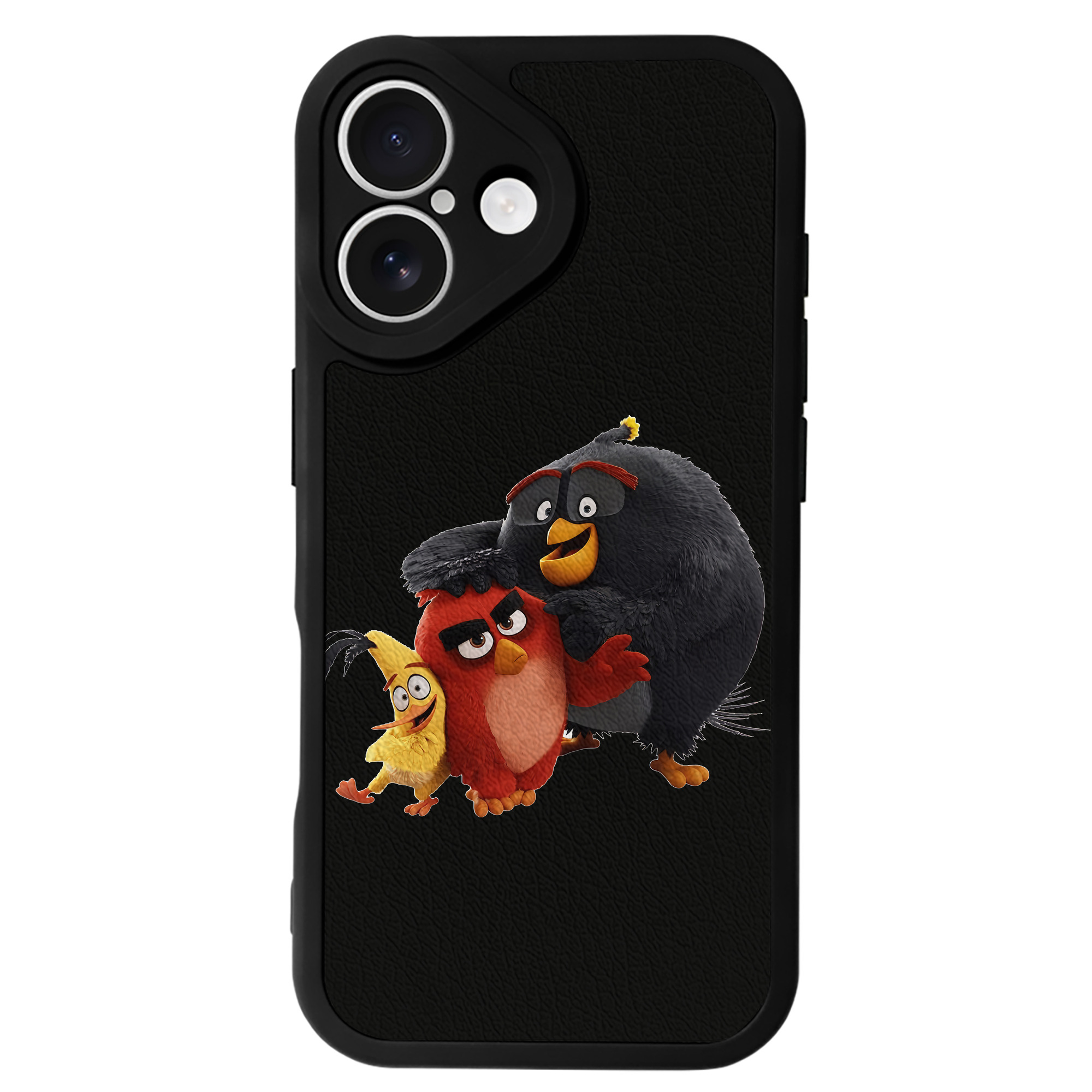 （画像用） Angry Birds アングリーバード 【iPhone 16シリーズ対応】シリコンスマホケース（レザー調） 材質：シリコン